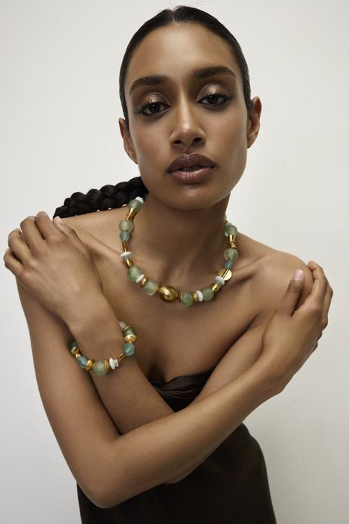 Katerina Makriyianni Aurora Green Aqua Bracelet