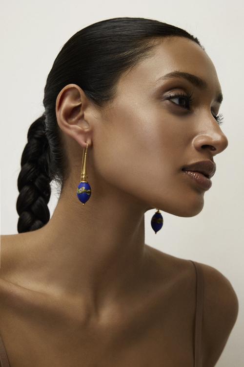Katerina Makriyianni Blue Mourano Earrings