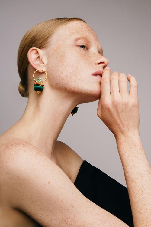 Katerina Makriyianni Bombs Of Color Earrings / Green