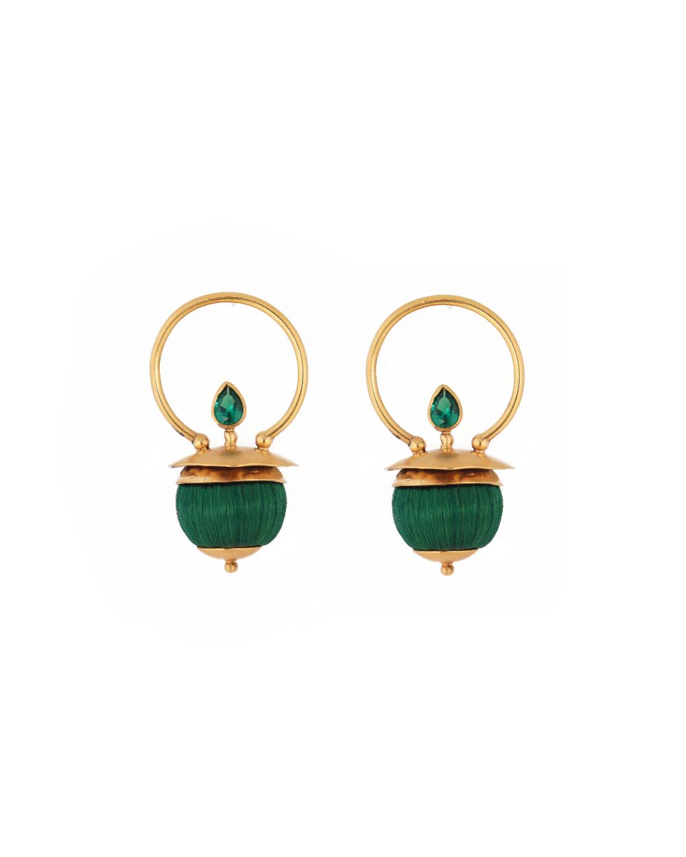 katerina makriyianni Bombs of Color Earrings / Green