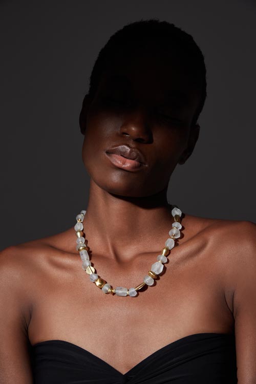 Katerina Makriyianni Clear White Necklace