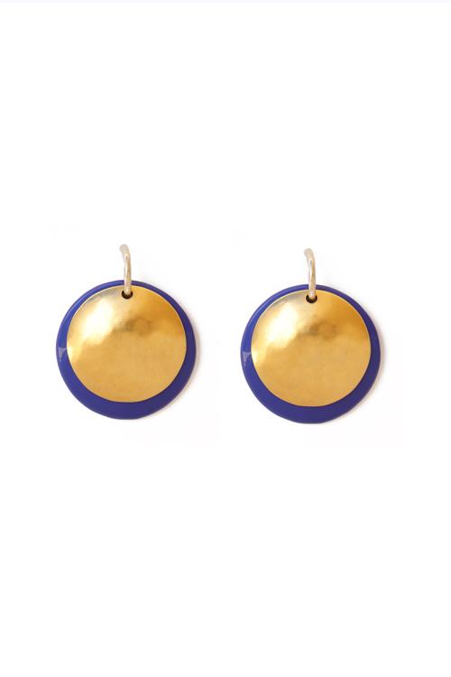 katerina makriyianni Double disc hoops Big/ Blue