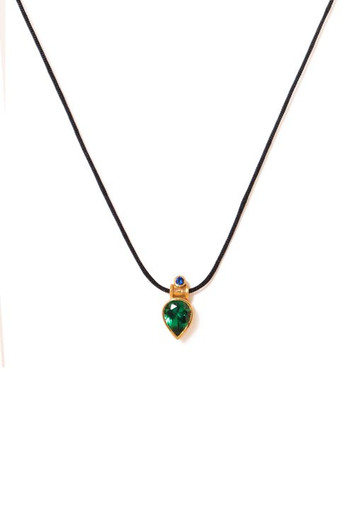 katerina makriyianni Falling Drops Necklace / Green