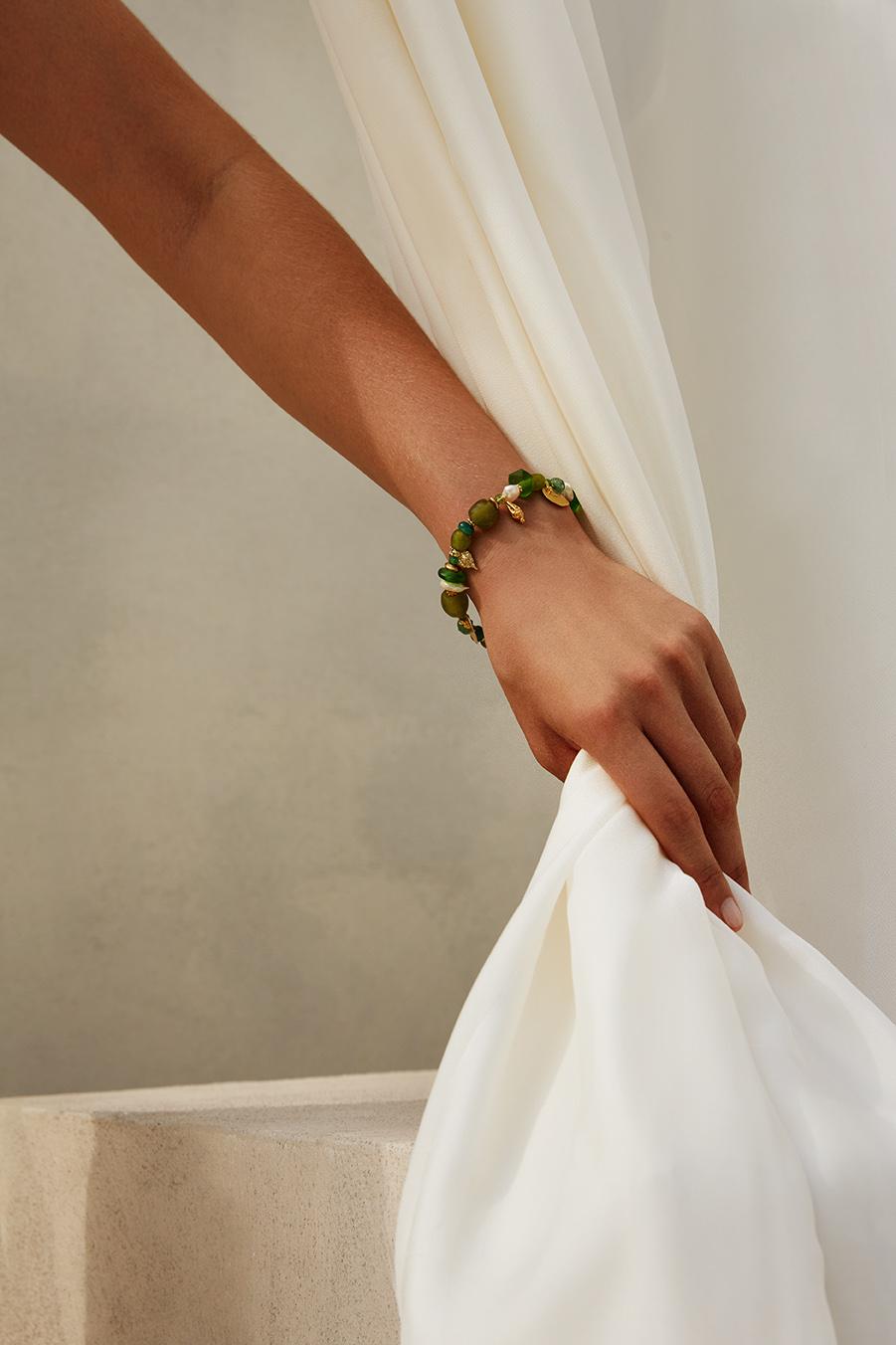 Katerina Makriyianni Green Harmony Bracelet