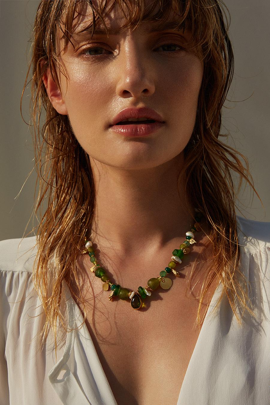 Katerina Makriyianni Green Harmony Necklace