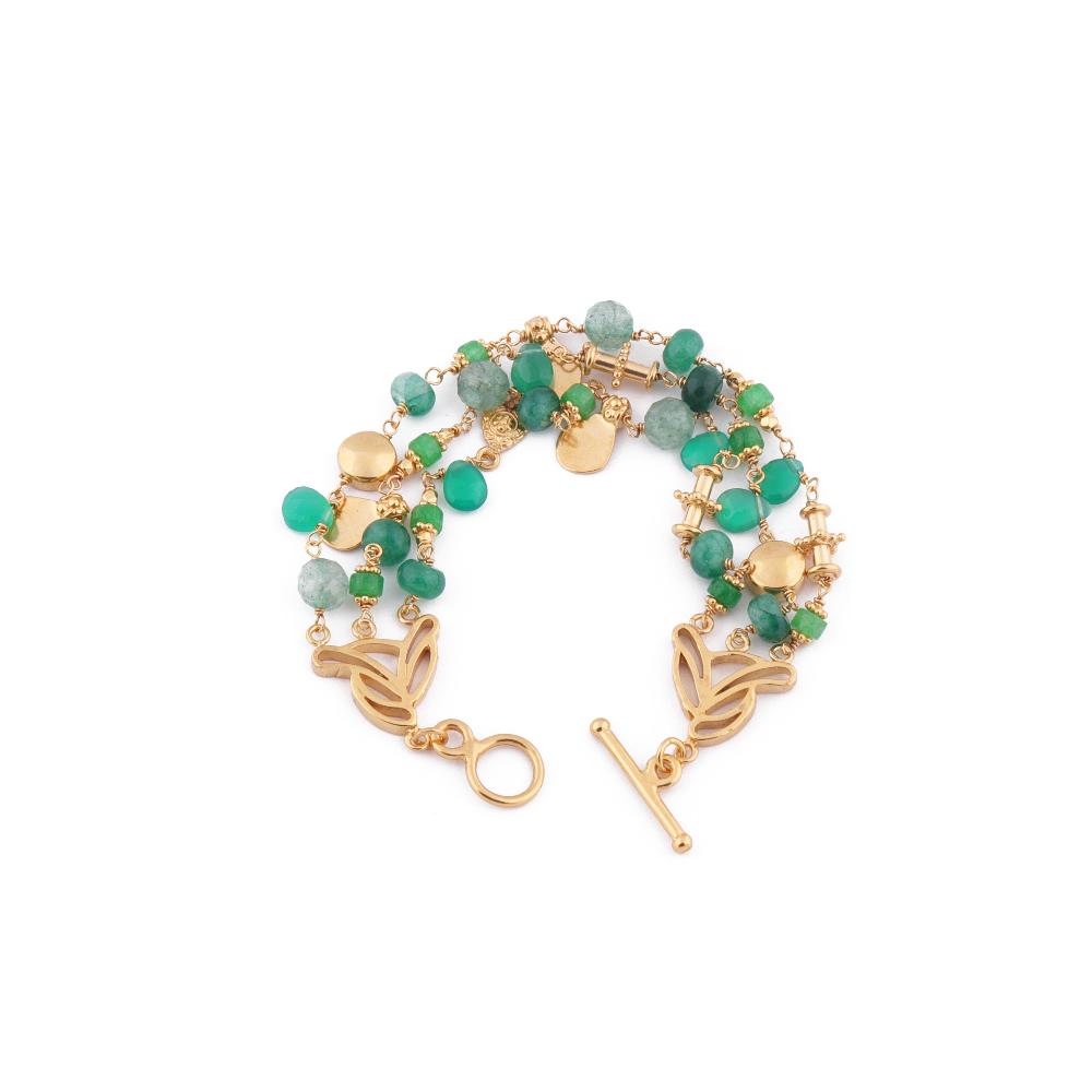 Katerina Makriyianni Green Twisted Bracelet