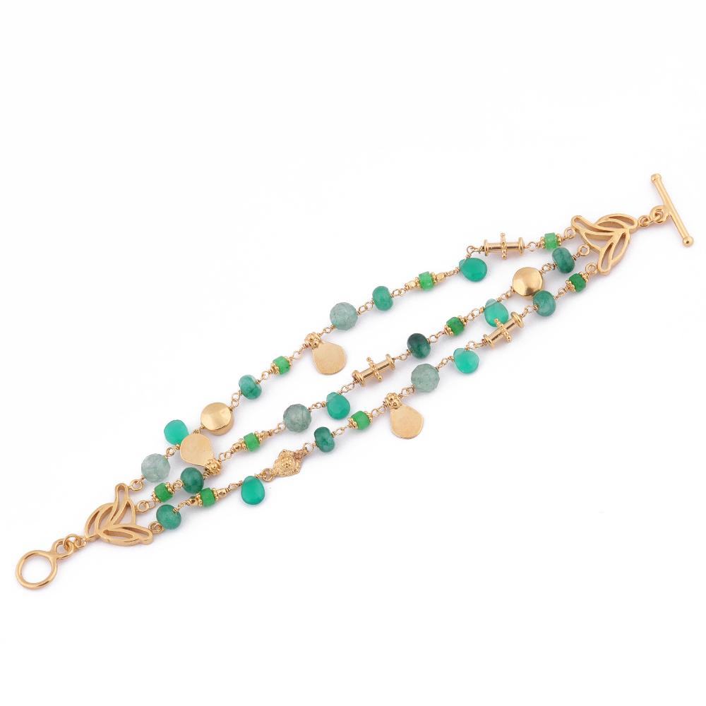 katerina makriyianni Green Twisted Bracelet