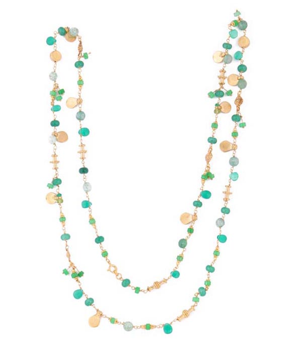 katerina makriyianni Green Twisted Necklace/ Long