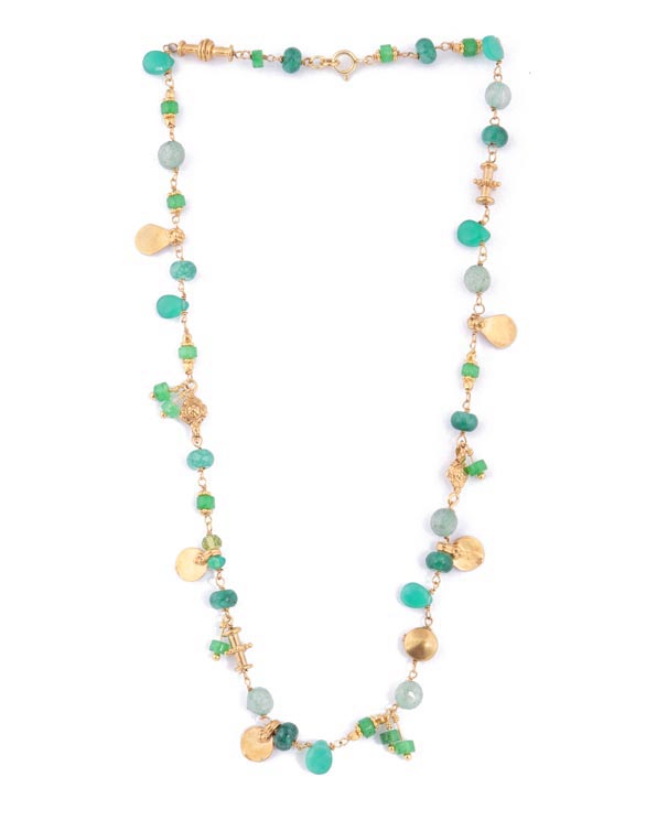 katerina makriyianni Green Twisted Necklace/Short