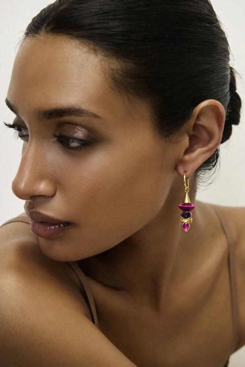 Katerina Makriyianni Happy Trinity Hoops / Fuchsia