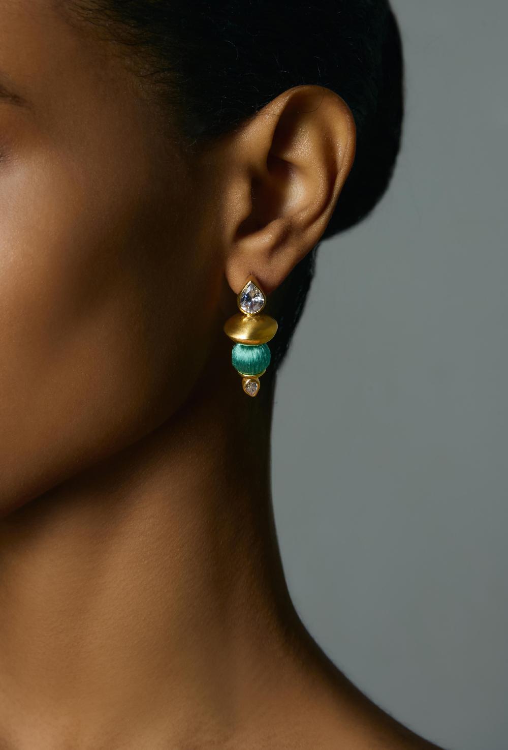 Katerina Makriyianni Harmonia Earrings / Mint-White