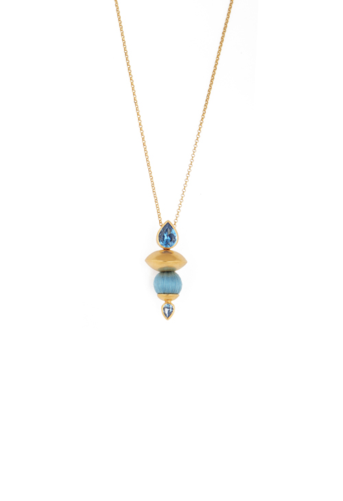 katerina makriyianni Harmonia Necklace / Light Blue