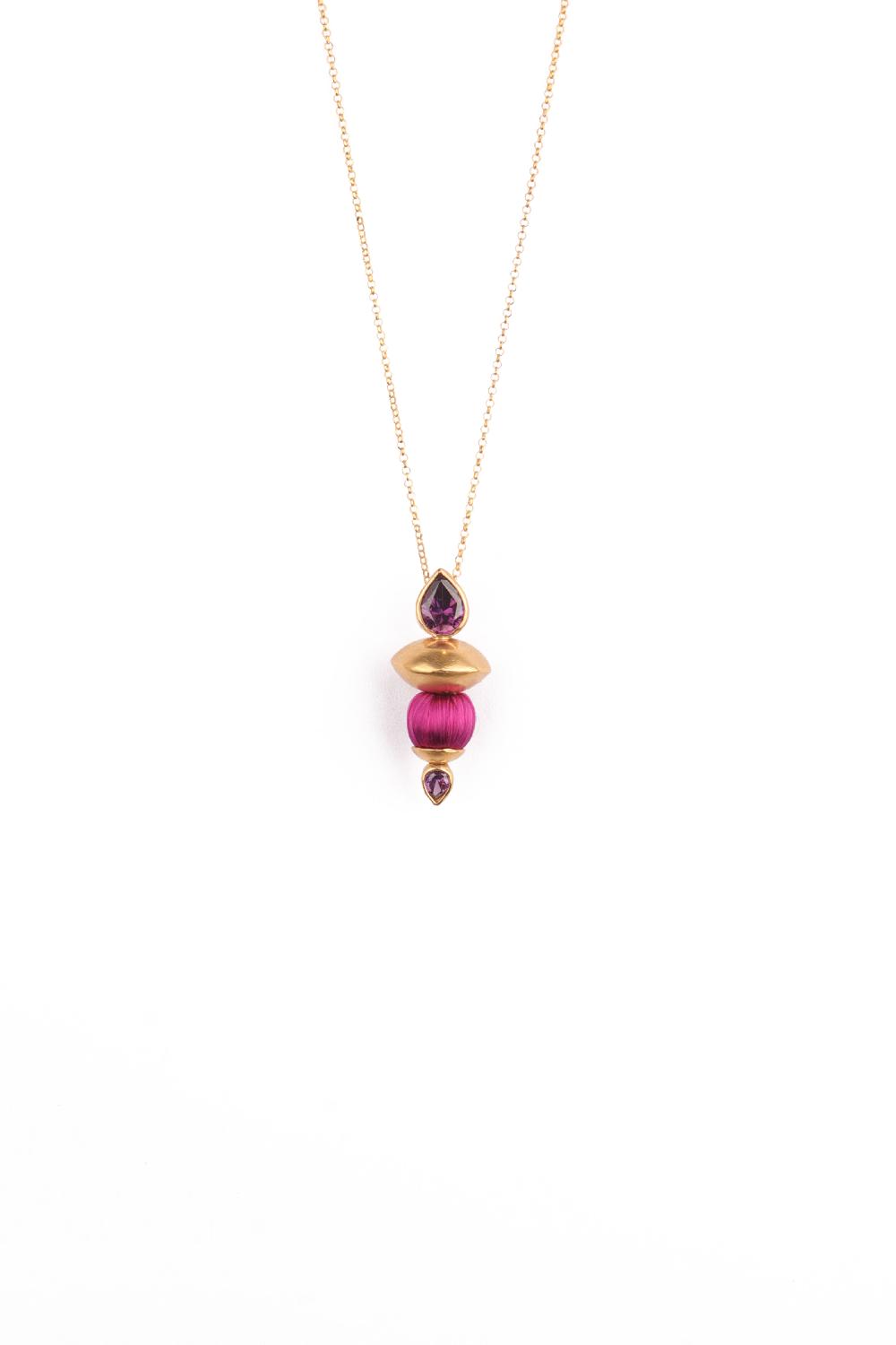 katerina makriyianni Harmonia Necklace / Purple