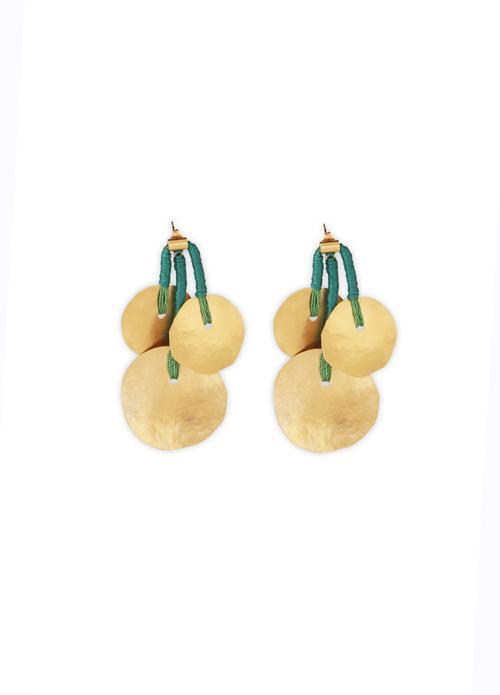 katerina makriyianni Kaya Earrings Petrol