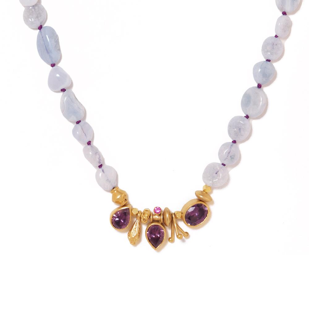 katerina makriyianni Knotty Necklace / Purple