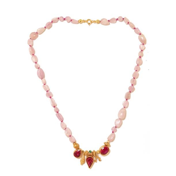 Katerina Makriyianni Knotty Necklace / Red