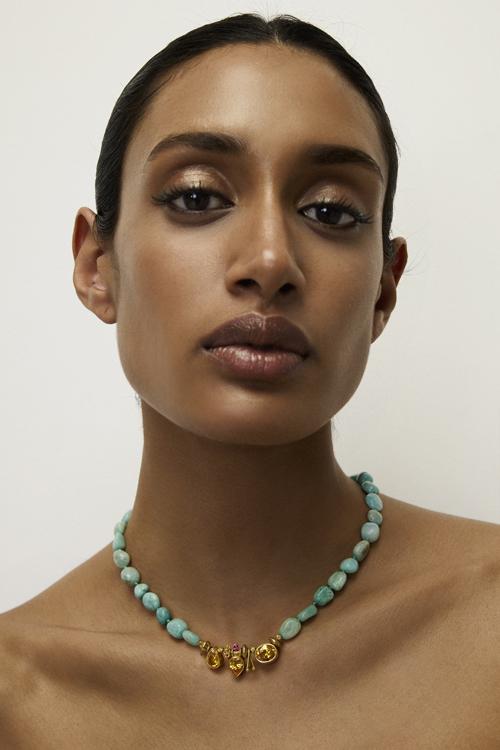 Katerina Makriyianni Knotty Necklace / Yellow