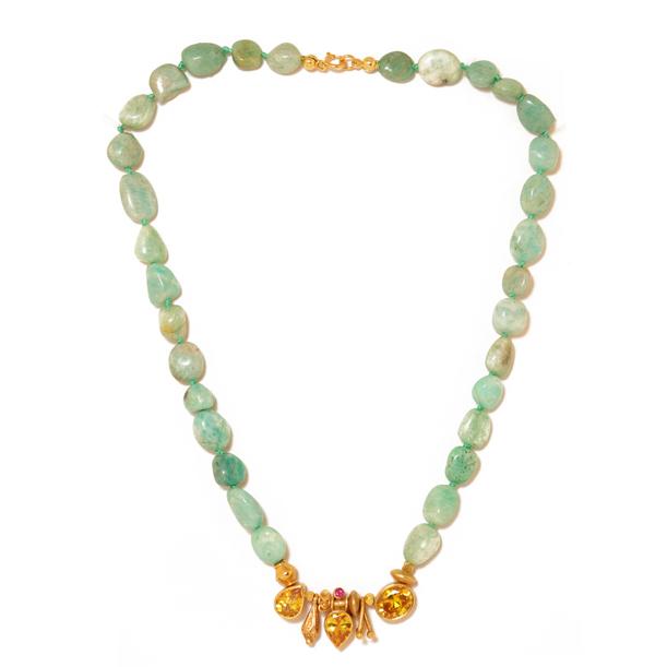 Katerina Makriyianni Knotty Necklace / Yellow