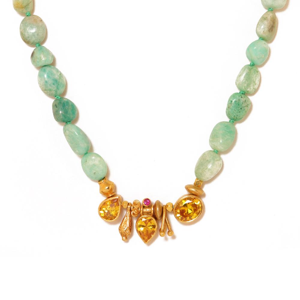 katerina makriyianni Knotty Necklace / Yellow