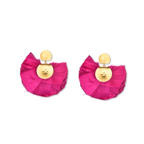 katerina makriyianni Mini silky fan / Fuchsia