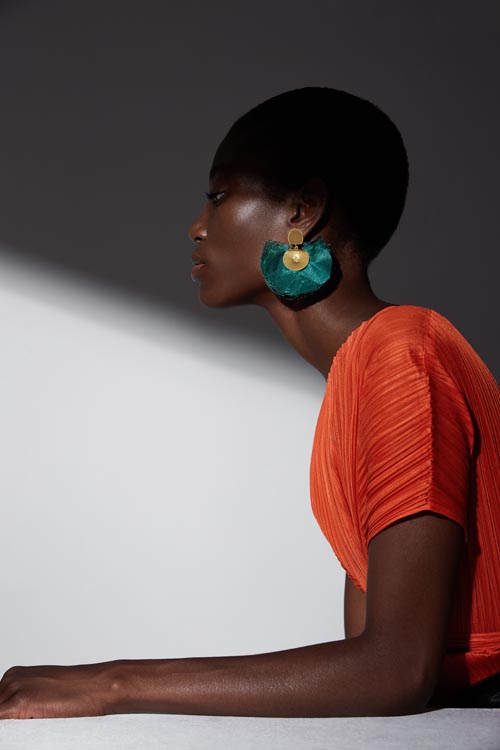 Katerina Makriyianni Mini Silky Fan / Green