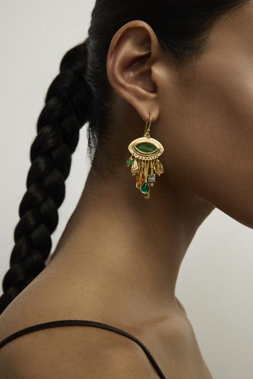 Katerina Makriyianni Nomad Spirit Earrings / Green