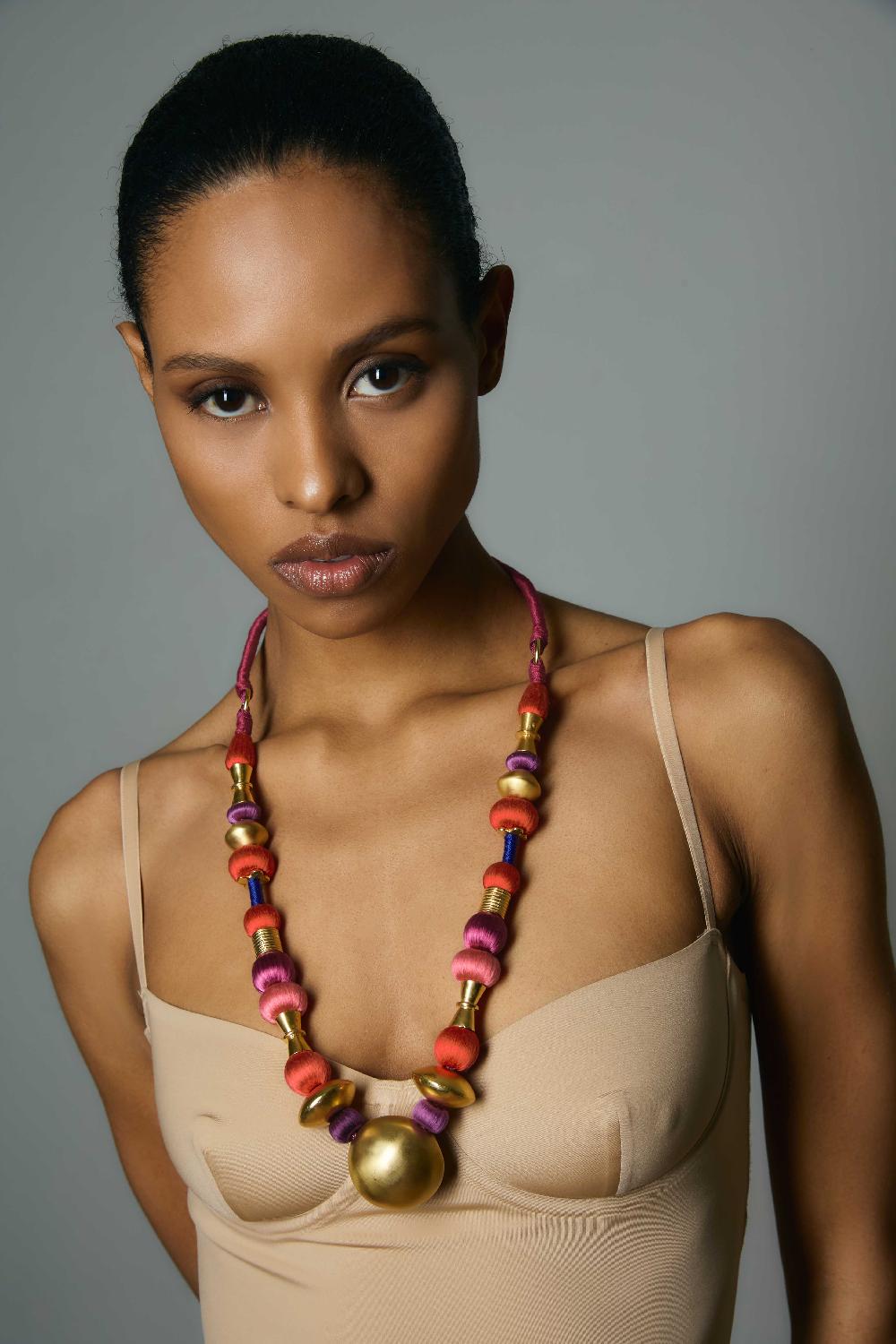 Katerina Makriyianni Noya Necklace / Fuchsia