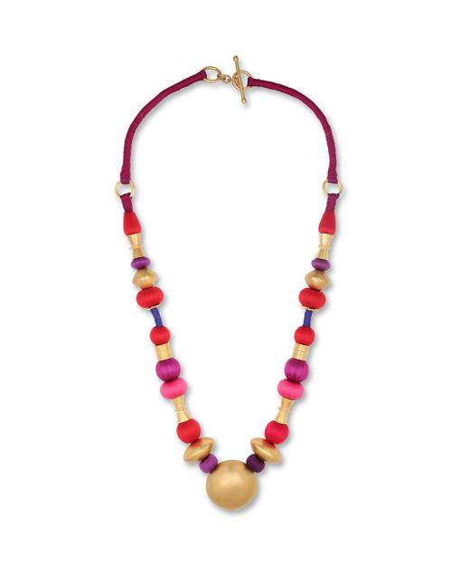 katerina makriyianni Noya Necklace / Fuchsia