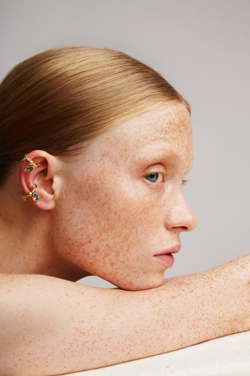 Katerina Makriyianni Petite Drops Cuffs / Green