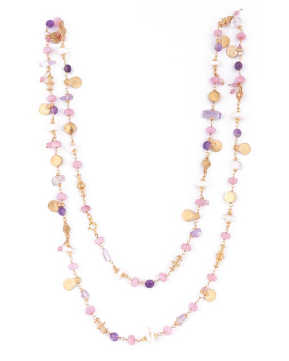 katerina makriyianni Pink Twisted Necklace / Long