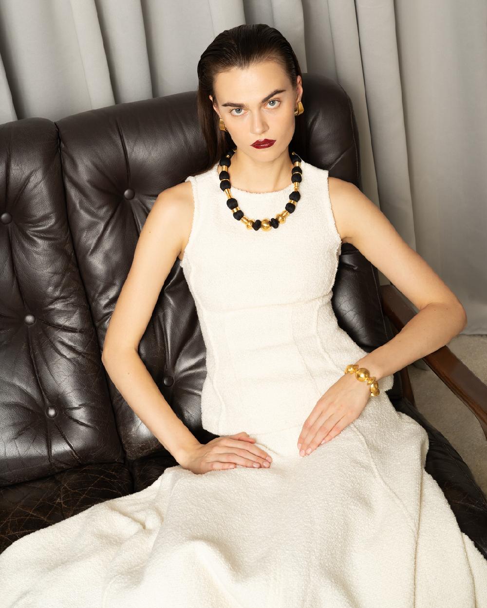 Katerina Makriyianni Silda Necklace/ Black