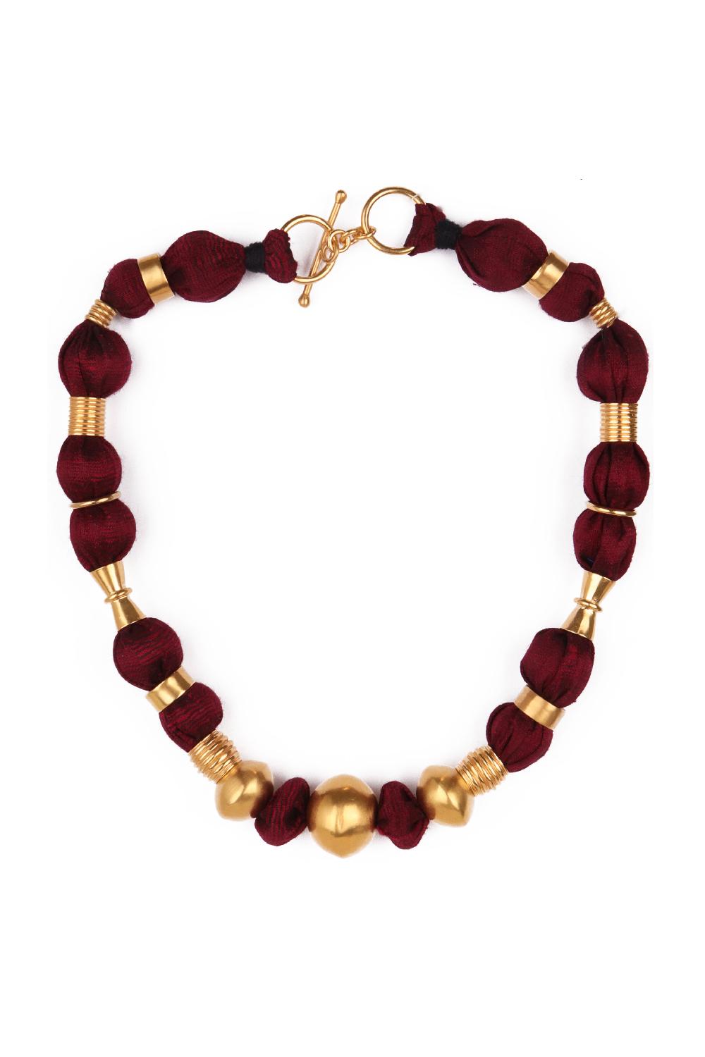katerina makriyianni Silda Necklace/ Dark Wine