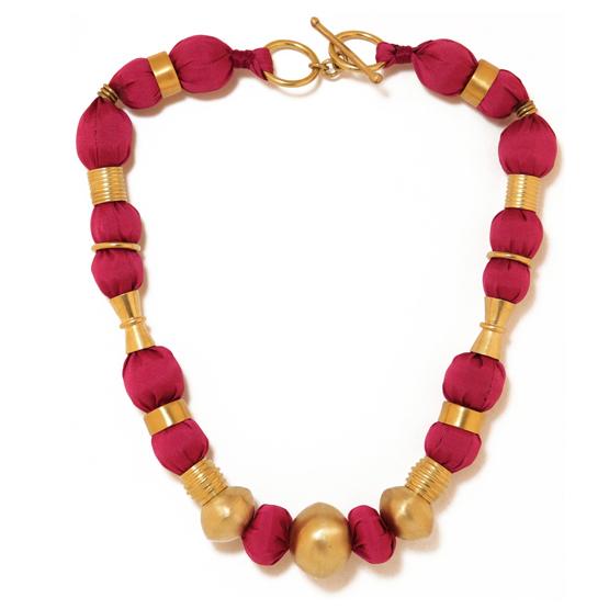 katerina makriyianni Silda Necklace/ Fuchsia