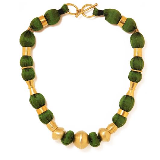 katerina makriyianni Silda Necklace/ Green