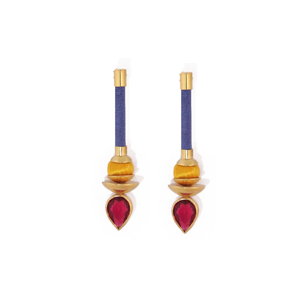 katerina makriyianni Silky Drops Earrings / Blue