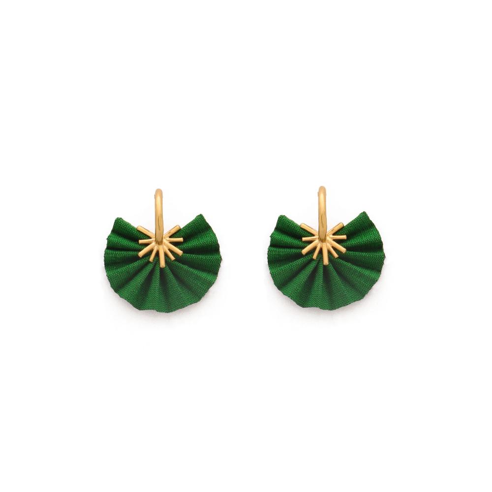 katerina makriyianni Sparkle mini hoops/ Green