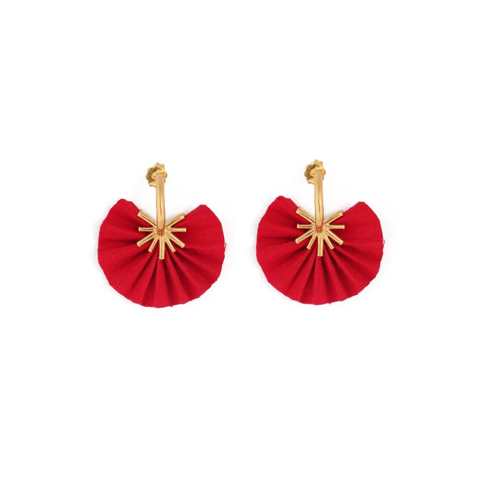 katerina makriyianni Sparkle mini hoops/ Red