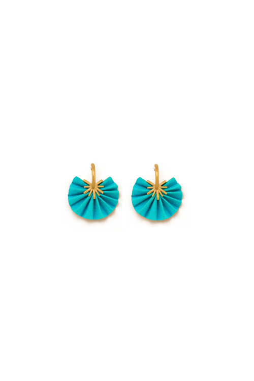 katerina makriyianni Sparkle mini hoops / Turquoise