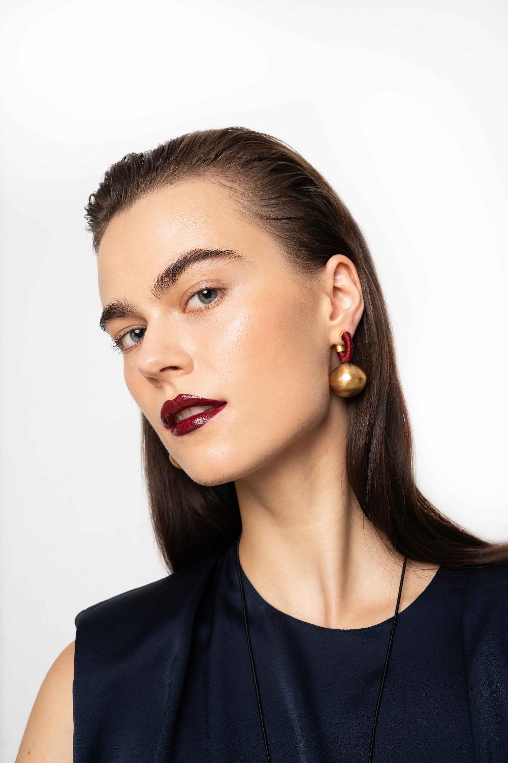 Katerina Makriyianni Sphera Hoops Big / Bordeaux