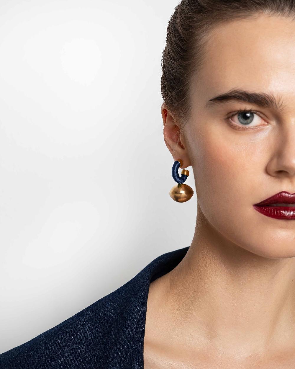 Katerina Makriyianni Sphera Hoops Small/ Blue