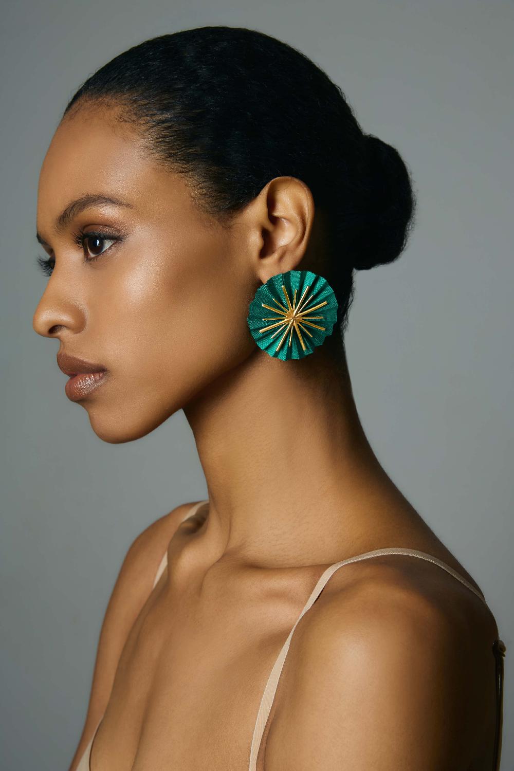 Katerina Makriyianni Star Earrings / Mint
