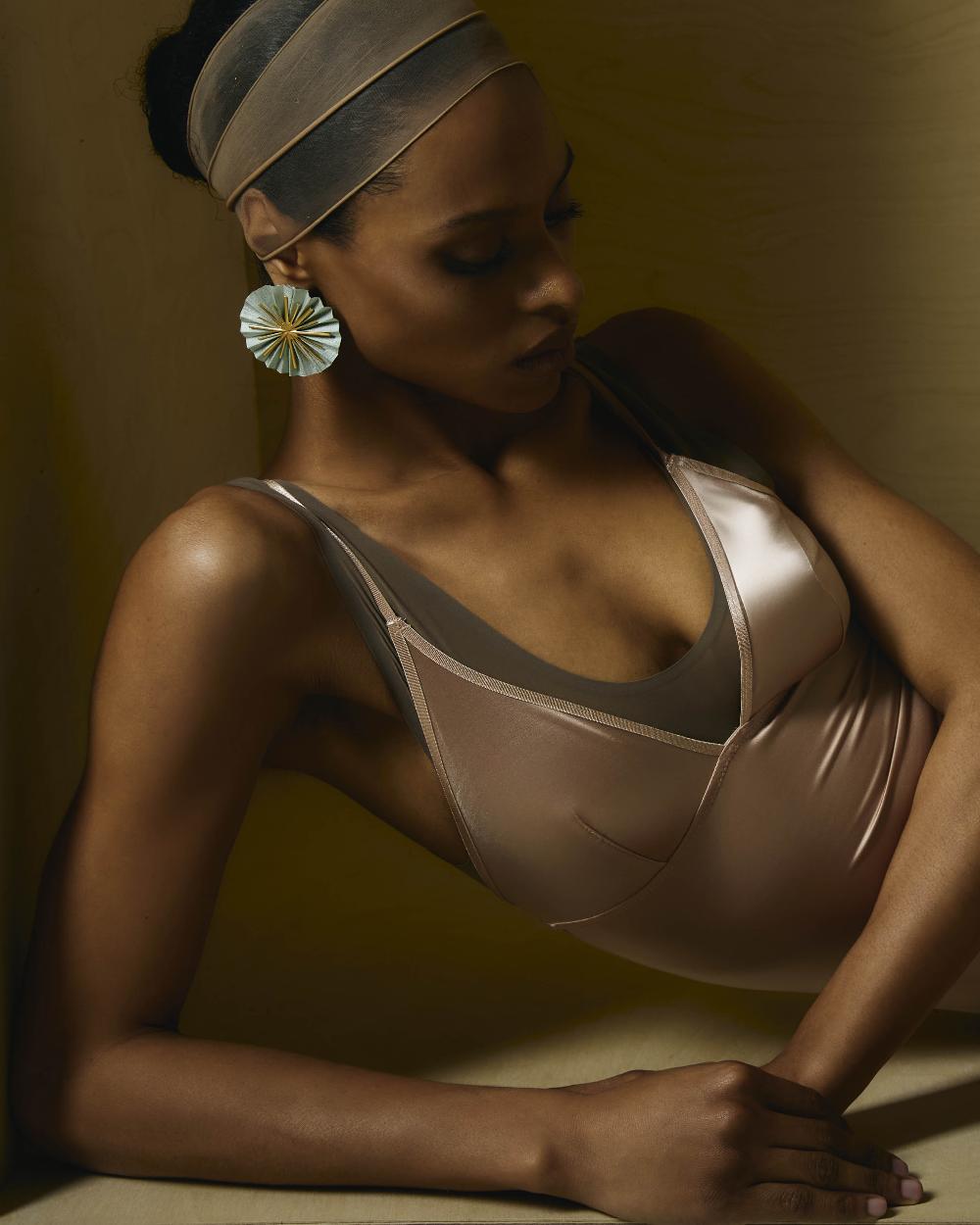 Katerina Makriyianni Star Earrings / Pistachio