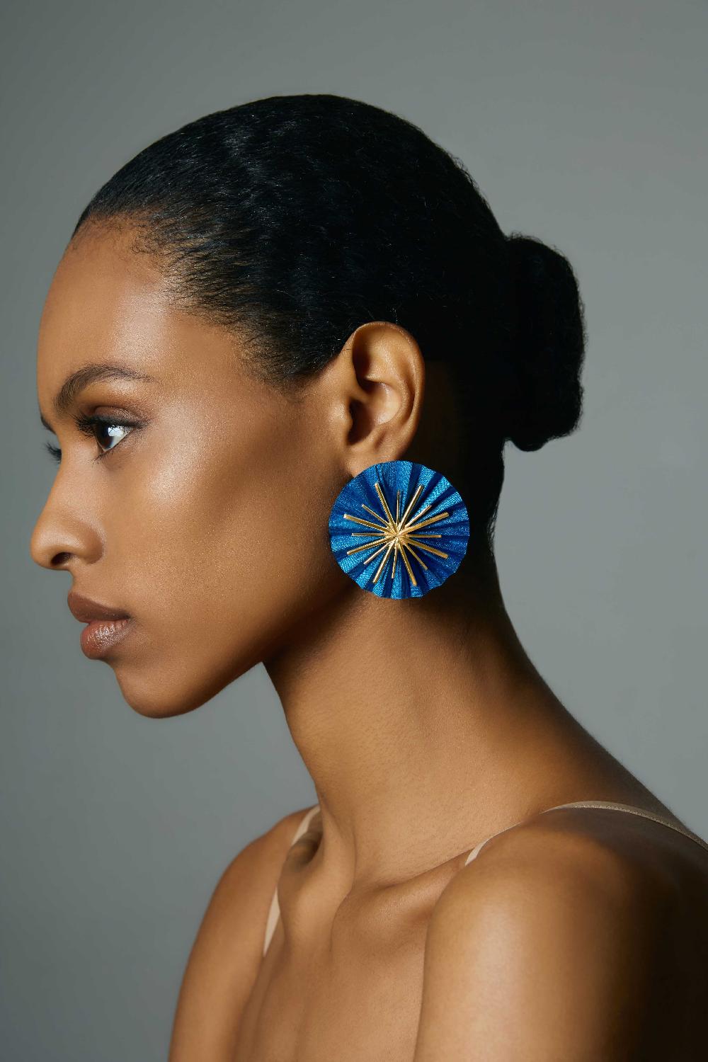 Katerina Makriyianni Star Earrings / Sky Blue