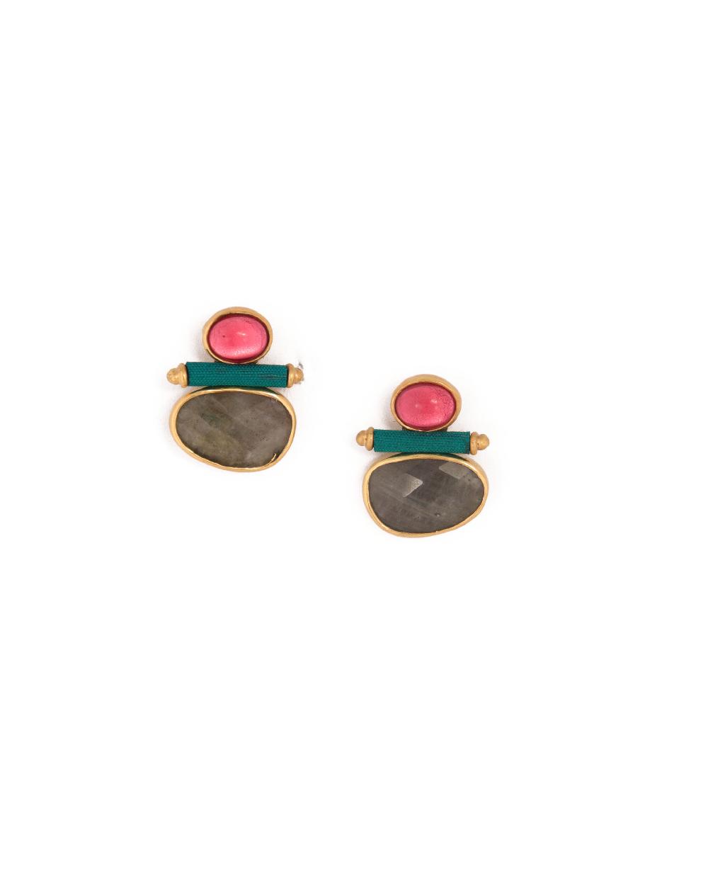 katerina makriyianni Triple Joy Studs/ Labradorite