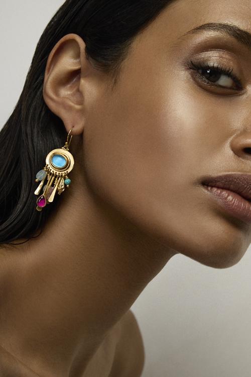 Katerina Makriyianni Nomad Spirit Earrings / Turquoise