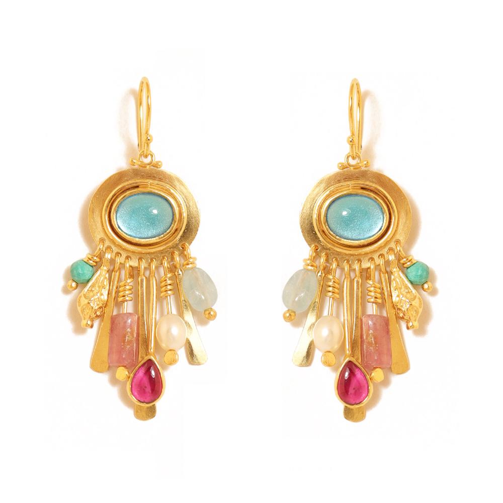 katerina makriyianni Nomad Spirit Earrings / Turquoise