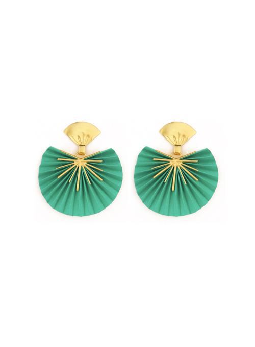 katerina makriyianni Sparkle Fan Earrings Small / Mint