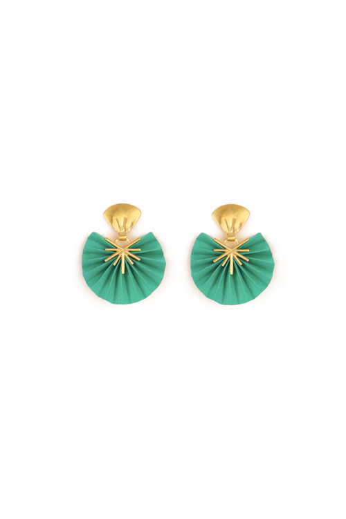 katerina makriyianni Sparkle Mini Fan XS Earrings/ Mint