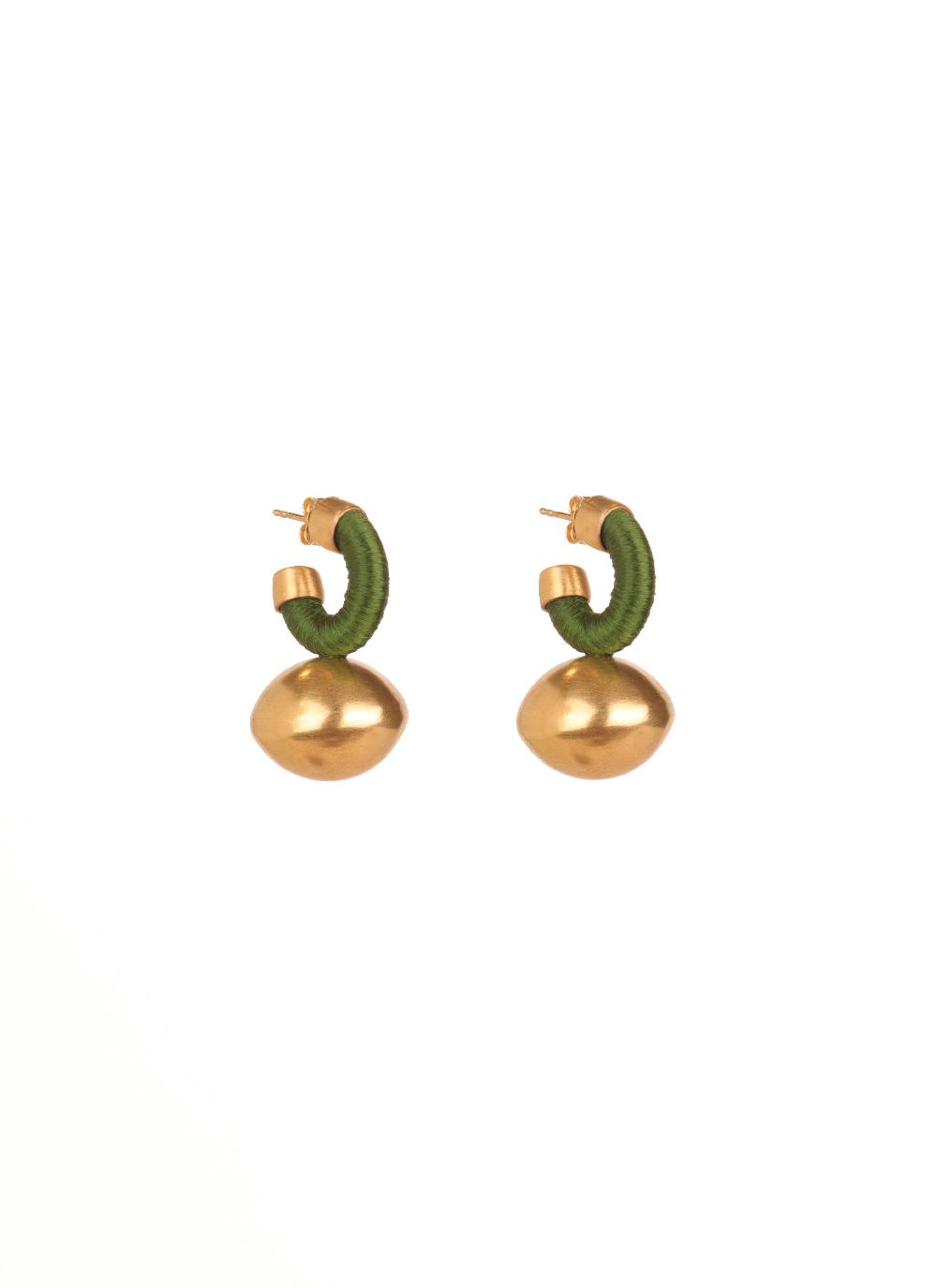 katerina makriyianni Sphera Hoops Small / Light Green