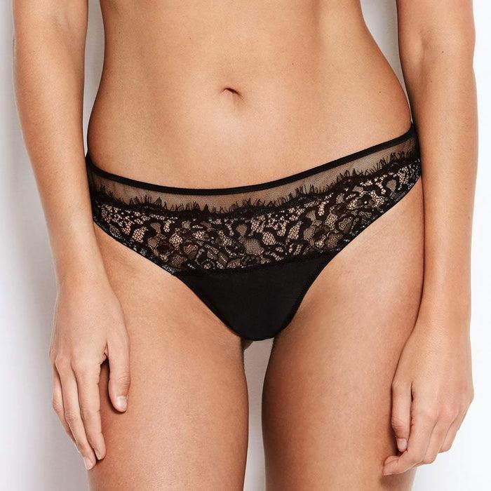 Katherine Hamilton Abbie Black Eyelash Lace Knickers